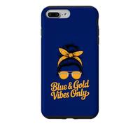Girls BLUE GOLD VIBES ONLY School Competition Game Field Day Case for iPhone 7 Plus/8 Plus