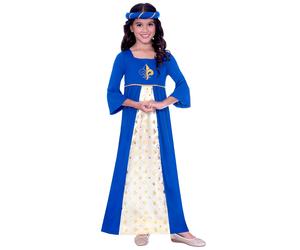 Girls Blue Tudor Princess Costume 8-10 Years Book Week