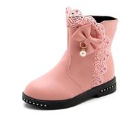 Girls Boots Kids Ankle Short Flat Bootie For Junior/Yourth Toddler/Little Kid/Big Kid Toddler Children'S Unisex Waterproof Very Warm Liners Fur Lined High-Top Ultra Light, Snow, Rainy