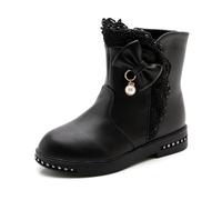 Girls Boots Kids Ankle Short Flat Bootie For Junior/Yourth Toddler/Little Kid/Big Kid Toddler Children'S Unisex Waterproof Very Warm Liners Fur Lined High-Top Ultra Light, Snow, Rainy