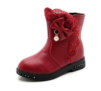 Girls Boots Kids Ankle Short Flat Bootie For Junior/Yourth Toddler/Little Kid/Big Kid Toddler Children'S Unisex Waterproof Very Warm Liners Fur Lined High-Top Ultra Light, Snow, Rainy