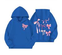Girls Bow Print Hooded Sweatshirt Cute Pullover Fleece Jacket Soft Cozy Casual Wear for Toddler Youth Kids Christmas Jumper Girl Clothes 10 Year Old Age 12-13