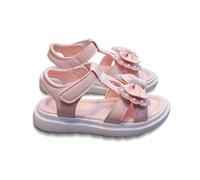 Girls Bow Rhinestone Platform Sandals Hook and Loop Strap Open Toe Non Slip Beach Shoes for Summer Daily Wear Birthday Parties and Weekend Outings