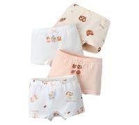 Girls Boxers Underwear 4 Pack Kids Boxers Comfortable Breathable With Elastic Waistband Cute Stretchy Panties Soft Girls Pants Everyday Wear 3-14 Years (White, 13-14 Years)