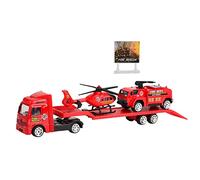 Girls Boys Crane Trailer Tow Truck Toy Educational Toys Car Transporter Toy Red 21.5x5.5x3.5 cm