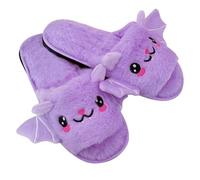Girls Boys D mon Slippers Plush Winter Sliders Halloween Devil Slippers Kids Indoor Fuzzy Home Shoes Youth Slip On Novelty Fluffy Shoes (PP1, 1.5 Big Kids)