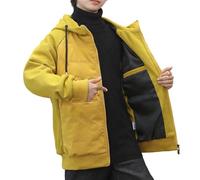 Girls Boys Down Winter Jacket with Faux Fur Collar Fur Coat Kids Toddler Girl Hooded Jackets Thicken Down Coats Childrens Outerwear Padded Puffer Jacket Warm Snowsuit Yellow