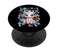 Girls Boys Fairy Tale Dragon Fairy Tale Figurine Retro PopSockets Adhesive PopGrip