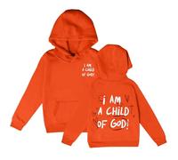 Girls Boys Hoodie Graphic Hoodies for Teen Casual Cute Soft Fashion Jumper Standard Fit Round Neck School Jumpers Oversized Long Sleeve Streetwear Orange