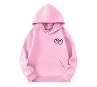 Girls Boys Hoodie Plain Sweatshirt Casual Graphic Hoodies Pe School Warm Coats Soft Fashion Jumper Cotton Lightweight Outerwear Long Sleeve Top Pink