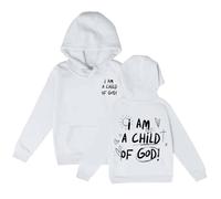 Girls Boys Hoodie Regular Fit Activewear Casual Graphic Hoodies UK Fall Clothes Loose Pullover Tops Punk Gothic Cosy Apparel for Teens White