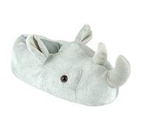 Girls Boys Kids 3D Novelty Animal House Slippers (Grey, 13-1)
