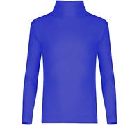 Girls Boys Kids Polo High Neck Tops Long Sleeve Plain Basic Shirt Turtle Roll Neck Jumper Age 2 3 4 5 6 7 8 9 10 11 12 13 Years (5-6 Years, Royal Blue)