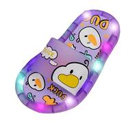 Girls Boys LED Slides Kids Sliders Beach Pool Light-Up Slide Sandals Unisex-Child Comfort Slides Swim Shoe Shower Shoes Slippers Pool Slippers 12.5 B#Purple