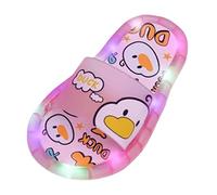 Girls Boys LED Slides Kids Sliders Beach Pool Light-Up Slide Sandals Unisex-Child Comfort Slides Swim Shoe Shower Shoes Slippers Pool Slippers 11.5 B#Pink