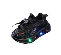 Girls Boys Light Up Trainers School LED Shoes Shoelaces Flashing Sneakers | Kids Slip Up Soft Sole Shoes Toddler Fashion Non-Slip Sneakers Autumn Lightweight Trainers