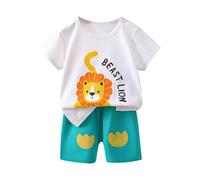 Girls Boys Pyjamas 2025 Floral Pajamas Set for Kids Summer Nightwear Sets Casual Tops Shirts Pants Soft Lounge Short Sleeve Sleepwear Unisex Kid White