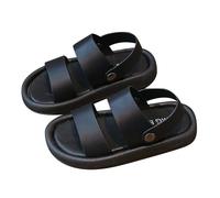 Girls Boys Sandals Cartoon Cat Cute Beachwear & Summer Pool Shoes Princess Open Toe Strappy Sandals Outdoor Slippers Baby Walking Pink Slide For Beach Park Casual (Black,9)