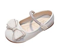 Girls Boys Sandals Heeled Princess Dress Up Shoes Summer Toddler Sandals Cute Flowers Slipper Kids Flats With Bow Cloud Sliders Beach Holiday Lightweight Eva Buckle Slip Ons (White,13)
