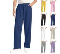 Girls Boys School Joggers Drawstring Kids Plain Tracksuit Bottoms Pockets Elasticated Waist Sweatpants Running PE Sports Trousers Thick Solid Color Pants