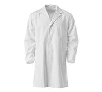 Girls Boys Scientist Lab Coat with Pockets Kids Long Sleeve Doctor Dress Up Costume Unisex Button Closure Vet Coat Casual Loose Fit Clothes Comfortable and Breathable (White, 7-8 Years)
