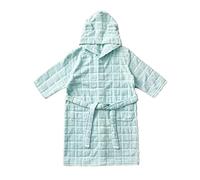 Girls Boys Terry Cloth Bathrobe Hooded Dressing Gown 100% Cotton Terry Cloth Soft Robe 2-13 Years(Color:Green,Size:4-6 T)