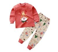 Girls Boys Toddler Soft Pajamas Toddler Cartoon Prints Long Sleeve Kid Sleepwear Sets Winter Set Baby Boy (T1-P, 12-18 Months)