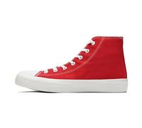 Girls Boys Trainers Kids High Top Canvas Shoes Unisex Big Kids Lace Up Sneakers Lightweight Casual Sport Walking Running Shoes Red