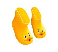 Girls Boys Wellies Waterproof Slip on Rubber Boots Kids Lightweight Easy Clean Cute Cartoon Wellington Boots Toddler Outdoor Adventures Rain Shoes Baby Walking Boot Black Pink Yellow Size 2 3 1 13 4 6