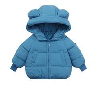 Girls Boys Winter Puffer Jackets Bear Ear Padded Coat Baby Warm Quilted Outwear Windproof Zipper Coats Snow Down Jackets
