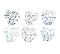 Girls Briefs 12 Pack Underwear Soft 100% Cotton Essential Elastic Panties Printed Knicker Age 3-5 Years