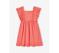 Girl's butterfly sleeve dress coral