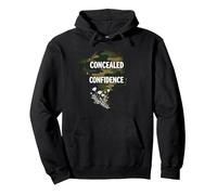Girls Camo: Concealed Confidence Empowerment Pullover Hoodie, Adult Unisex, Black, XXL