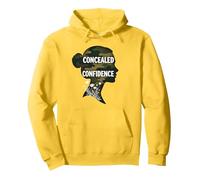 Girls Camo: Concealed Confidence Empowerment Pullover Hoodie, Adult Unisex, Lemon, L