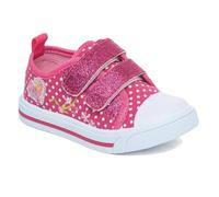 Girls Canvas Pumps Trainers - Kids Plimsolls Shoes - Children's Casual Summer Sneakers - Low Top Flat Lace-Up Lightweight Fashion Trainers for School, Play & Walking (Liv-Pink 11)