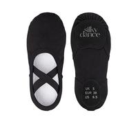 Girls Canvas Split Sole Ballet Shoes PrimaFlex - UK C8 - Black