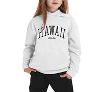 Girls Casual Long Sleeve Hoodie and Sweatpants 2 Piece Set Solid Color Tracksuit Jogger Outfit for Kids Winter Autumn Comfortable (4-White1, 5-6 Years)