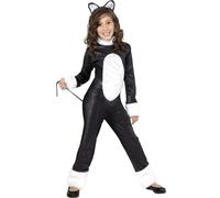 Girls Cat Costume Black Cat Tabby Halloween Fancy Dress Cats Outfit Kids
