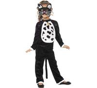 Girls Cat Costume Black Cat Tabby Halloween Fancy Dress Cats Outfit Kids