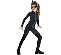 Girls Catwomen Jumpsuit Costume DC Comics Superhero Crime-Fighter Fancy Dress