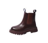 Girls Chelsea Boots PU Leather Booties Riding Combat Ankle Shoes Punk Boot
