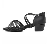Girls Children/Child/Kids Ballroom Tango Salsa Latin Dance Shoes(102 Black,26)