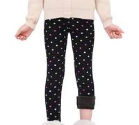 Girls Children Full Length Plain Cotton Leggings Cycling Casual Wear Infant Trousers Leggings Solid Tights Pants for Kids Age 2-13 Child Girls' Polka Dot Leggings (Navy, 4-5 Years)