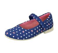 Girls Clarks Casual Pumps Dolly Tiny - Blue Textile - UK Size 11.5F - EU Size 29.5 - US Size 12M