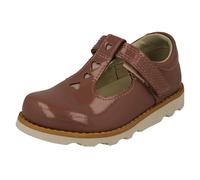 Girls Clarks Crown Teen T T-Bar Heart Detailed Shoes