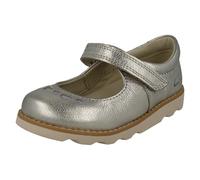 Girls Clarks Leather/Patent Heart Detailed Mary Jane Style Shoes "Crown Jane"