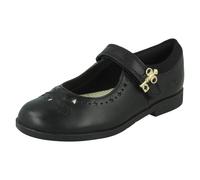 Girls Clarks Leather Patent Smart Formal Key Detail School Shoes - Lock Magic