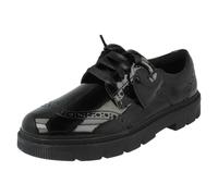 Girls Clarks Leather Removable Charm Brogue Lace Up School Shoes Lorcam Lace