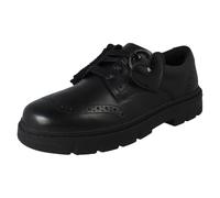 Girls Clarks Leather Removable Charm Brogue Lace Up School Shoes Lorcam Lace