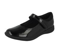 Girls Clarks Playprints Non-Marking Leather Mary Jane School Shoes "Etch Pure K"